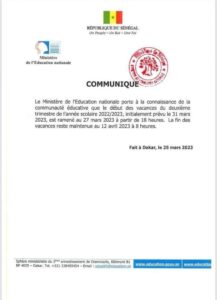 Communique-minsitere-education