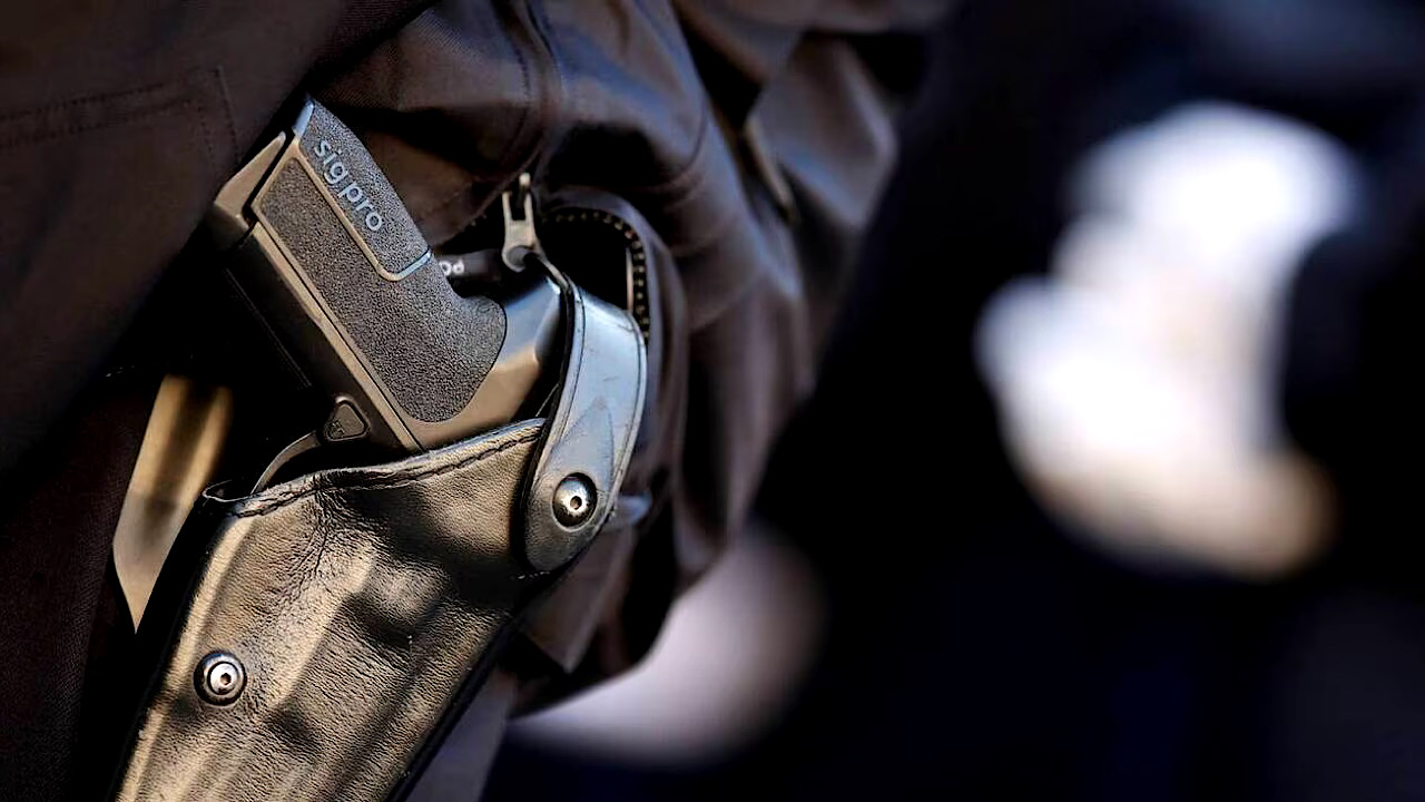 Pistolet police france policier