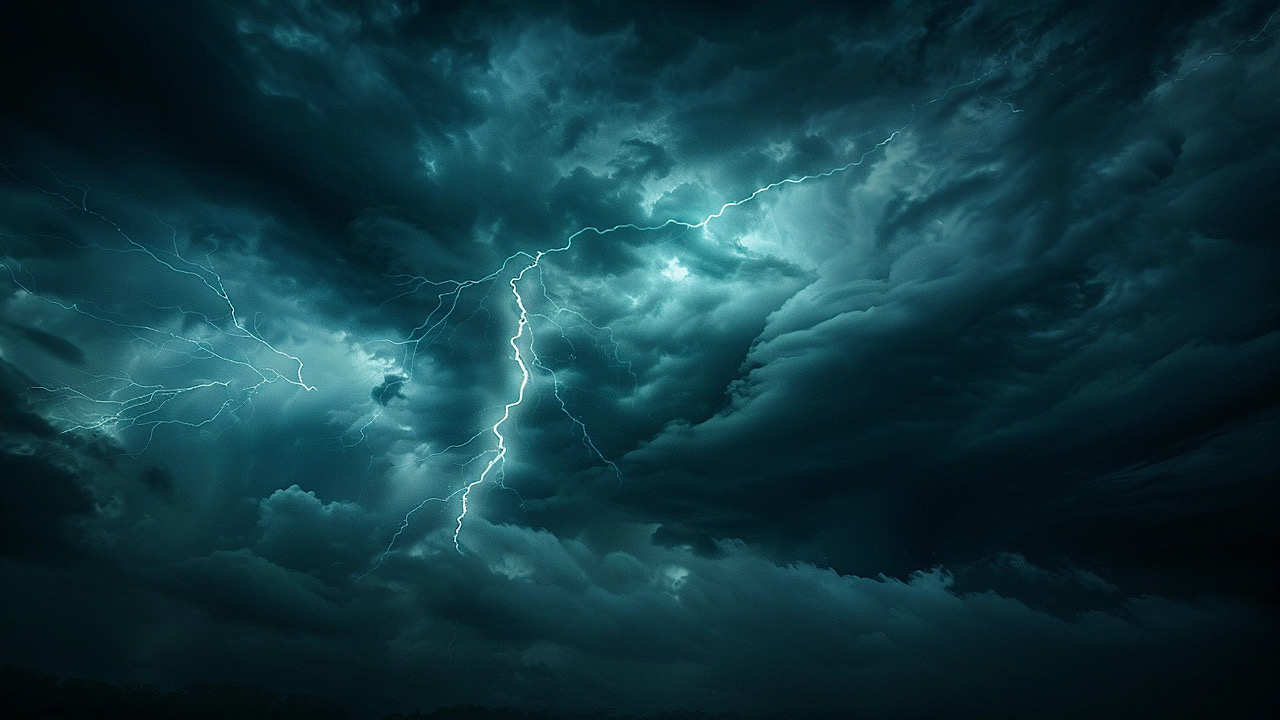 Eclair – tempete – ciel orageux