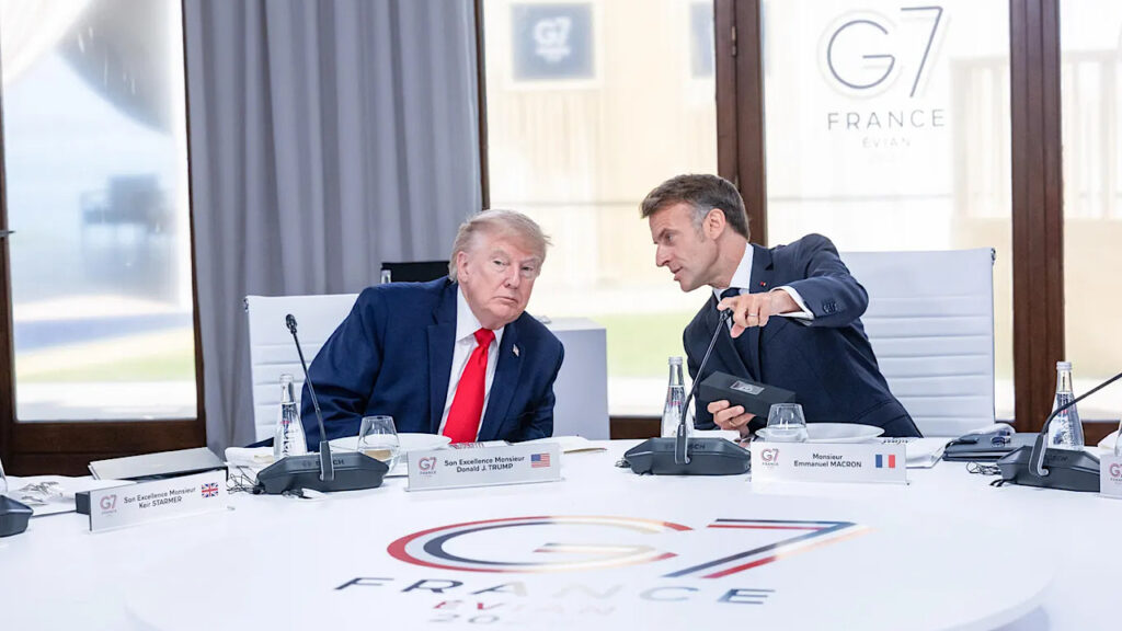 DONALD TRUMP - EMMANUEL MACRON -G7 FRANCE