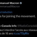 Emmanuel Macron provoque la controverse en répondant en anglais sur un post en français