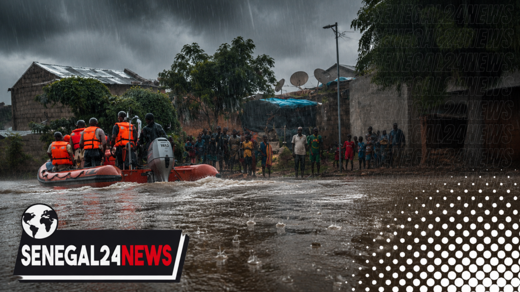 FLEUVE SENEGAL - CRUE - PLUIE - VILLAGE