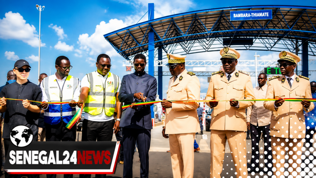 CEREMONIE OUVERTURE AUTOROUTE MBOUR FATICK KAOLACK - BASSIROU DIOMAYE FAYE ET DETHIE FALL